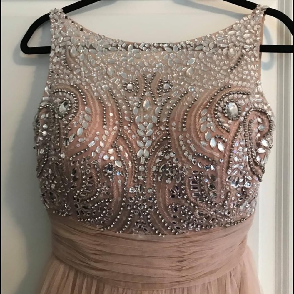 Blush pink prom dress